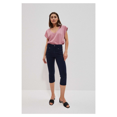 Marisse Lyocell Capri Pants L-Sp-3709 Navy