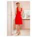 Červené elegantné šaty s výstrihom HILARY 338-1