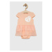Šaty pre bábätká Guess oranžová farba, mini, áčkový strih