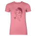 Ružové dámske tričko s potlačou NAX GAMMA