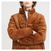 Urban Classics Boxy Corduroy Puffer Jacket hnědá