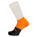 SANTINI Cyklistické ponožky klasické - BENGAL - oranžová/čierna/biela