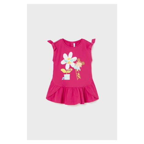 Šaty pre bábätká Mayoral ružová farba, mini, rovný strih