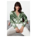 Trendyol Mint Crop Soft Texture Knit Cardigan