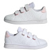 Dievčenská rekreačná obuv ADIDAS Advantage Court K cloud white cloud white clear pink