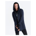 Ombre Longer men's unbuttoned sweatshirt with spacious hood PRAGA