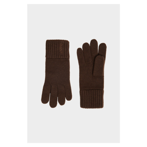 RUKAVICE GANT WOOL KNIT GLOVES RICH BROWN