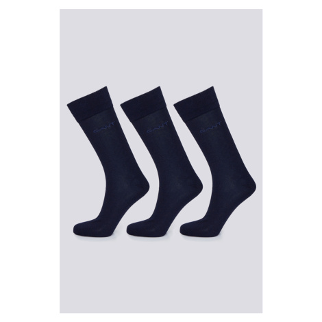 PONOŽKY GANT MERCERIZED COTTON SOCKS 3-PACK MARINE