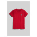 Tričko Karl Lagerfeld Ikonik 2.0 Glitter T-Shirt Červená