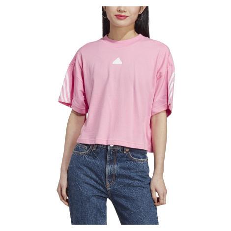 Dámske tričko na fitnes 3 pásiky ružové Adidas