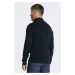 SVETER GANT COTTON PIQUE ZIP CARDIGAN EVENING BLUE