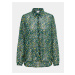 Zelená kvetovaná priesvitná košeľa Jacqueline de Yong