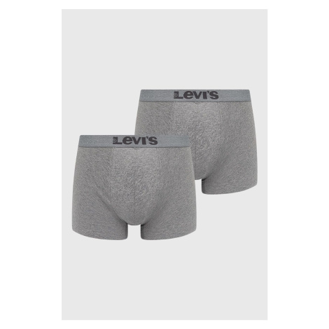 Boxerky Levi's (2-pak) pánske, šedá farba