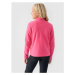 Dievčenská flisová mikina so zipsom 4F JUNIOR FLEECE-JWMM00TFLEF261-55S-HOT PINK