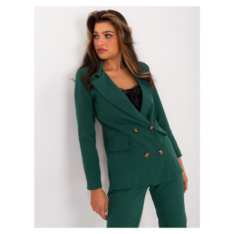 Dark green elegant set with blazer