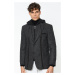 K7534 DEWBERRY MALE COAT-PATTERNED ANTHRACITE