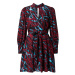 Closet London Šaty  modrá / tmavočervená / čierna / biela