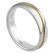 Snubný strieborný prsteň Sunny pozlátený žltým zlatom s Brilliance Zirconia