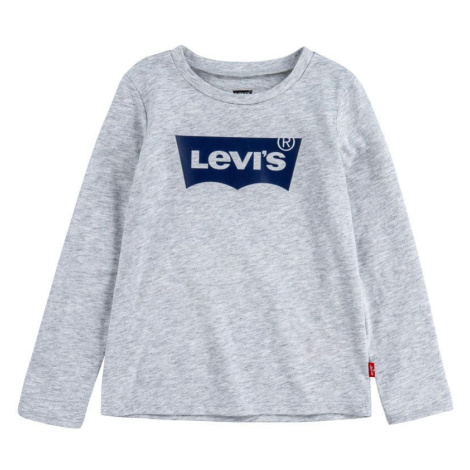 Detské tričko s dlhým rukávom Levi's šedá farba Levi´s