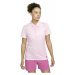 Nike Dri-Fit Victory Womens Short-Sleeve Printed Golf Polo Medium Soft Pink/Black