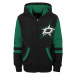 Dallas Stars detská mikina s kapucňou faceoff colorblocked fleece full-zip