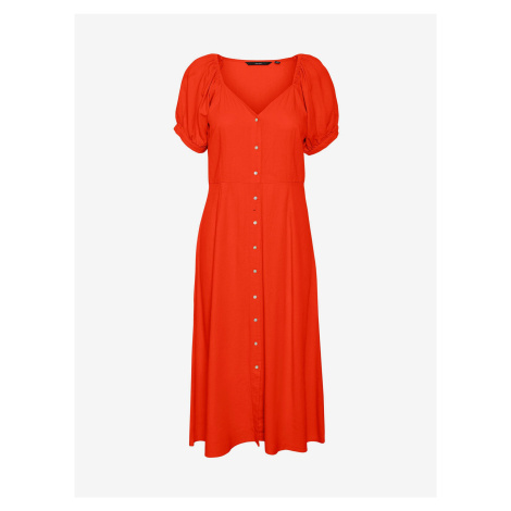 Košeľové šaty pre ženy VERO MODA - oranžová
