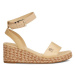 Tommy Hilfiger Espadrilky Colorful Wedge Satin Sandal FW0FW07913 Béžová