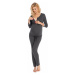 Tmavosivý tehotenský pyžamový set 0181