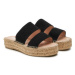 Manebi Espadrilky Hamptons Double Sole 2 Bands Sandals K 1.0 JB Čierna