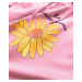 Dámská tepláková mikina ve špinavě růžové barvě se slunečnicí (N4598) růžová jedna