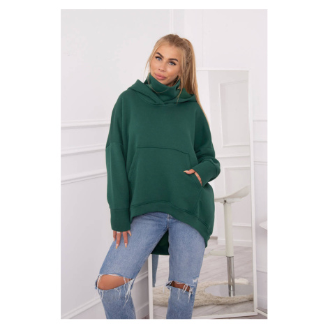 Oversize insulated sweatshirt dark green