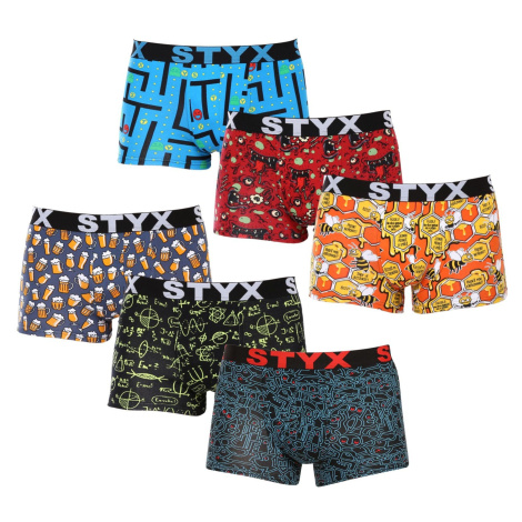 6PACK Mens Boxers Styx art sports rubber multicolor