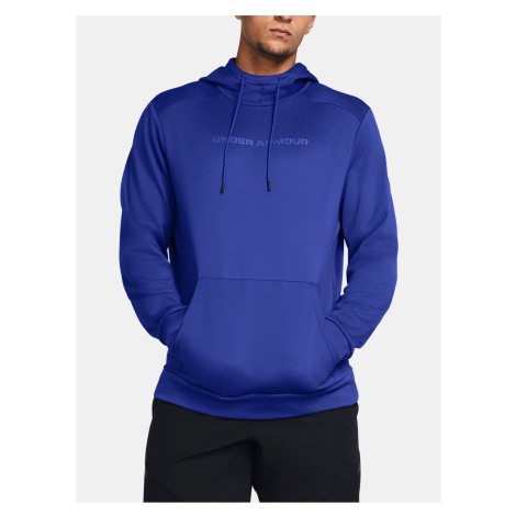 Tmavomodrá športová mikina Under Armour UA Armour Fleece Wordmark HD