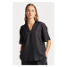 KOŠEĽA GANT REL POP OVER LINEN SS SHIRT EBONY BLACK