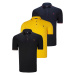 TRIPLE SET T8586 DEWBERRY MEN'S T-SHIRT-BLACK-NAVY-YELLOW