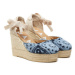 Manebi Espadrilky Yucatan Wedge Espadrilles G 0.4 WV Modrá