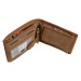 HL Luxusná kožená peňaženka 3D VLK - hnedá