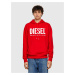 Diesel Mikina - SGIRKHOODECOLOGO SWEATSHIRT červená