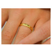 OLIVIE Snubný strieborný prsteň SILVERBOND GOLD 7479