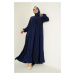 Bigdart 1627 Collar Laced Hijab Dress - C.navy