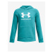 Tyrkysová chlapčenská mikina Under Armour UA Rival Fleece BL Hoodie