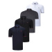 QUADRUPLE SET T8586 DEWBERRY MEN'S T-SHIRT-BLACK-WHITE-NAVY-ANTHRACITE