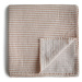 Mushie Muslin Swaddle Blanket Organic Cotton zavinovačka Natural Stripe 120cm x 120cm