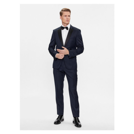 Boss Oblek H-Huge-2Pcs-Tux-224 50493306 Tmavomodrá Slim Fit Hugo Boss