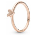 Pandora Romantický bronzový prsteň Rose 180092C00 54 mm