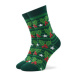 Rainbow Socks Súprava 3 párov vysokých ponožiek unisex Xmas Balls Zelená