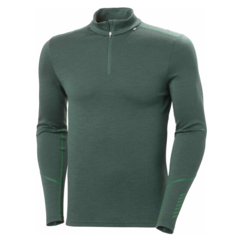 Helly Hansen LIFA MERINO MIDWEIGHT 1/2 ZIP Pánske Merino tričko, tmavo zelená, veľkosť