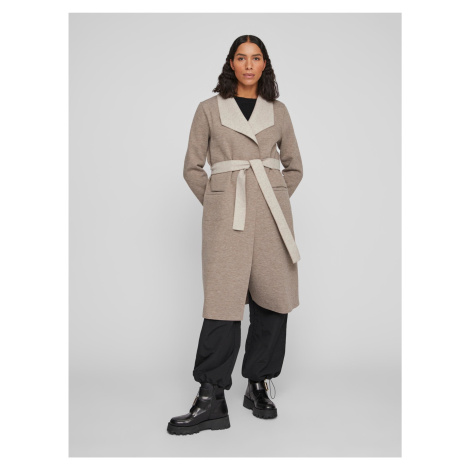 Trenčkoty a ľahké kabáty pre ženy VILA - hnedá