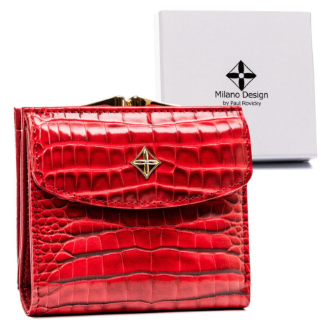Malá dámska peňaženka s háčikom a patentkou — Milano Design