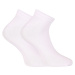 3PACK ponožky Nedeto nízke bambusové biele (3PBN02)